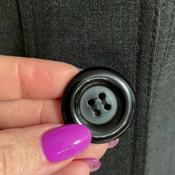 Lafayette 148 New York 2 button closure blazer gray polished sophisticated sz 6 - Picture 5 of 12